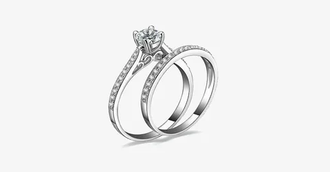 cubic zirconia wedding rings